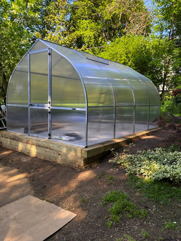 Riga-4-Polycarbonate-Greenhouse can be added too any foundation type you desire.