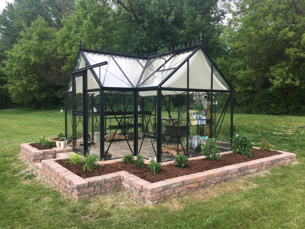 Junior Orangerie greenhouse planned as part of a custom greenhouse design
