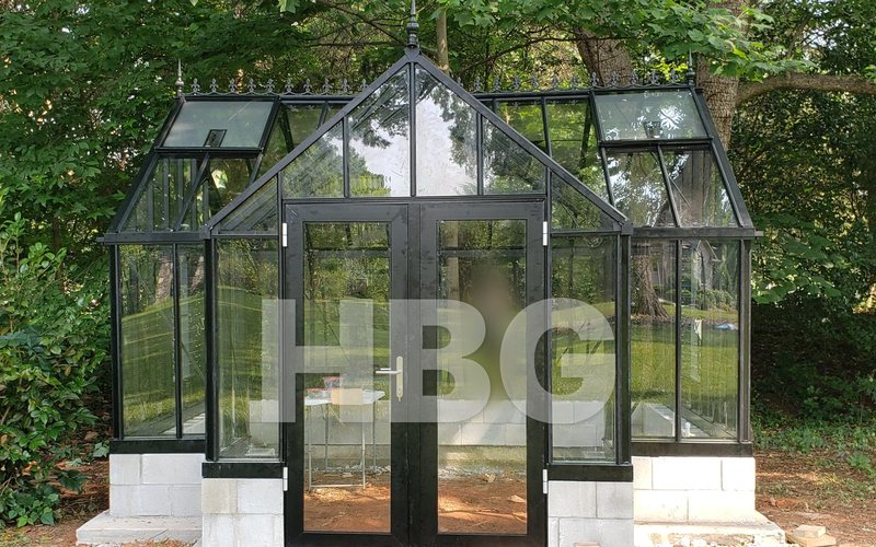 Antique Orangerie greenhouse built by HBGreenhouses in Mecklenburg County, NC